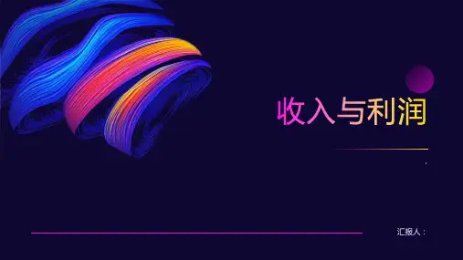 《收入与利润》课件 