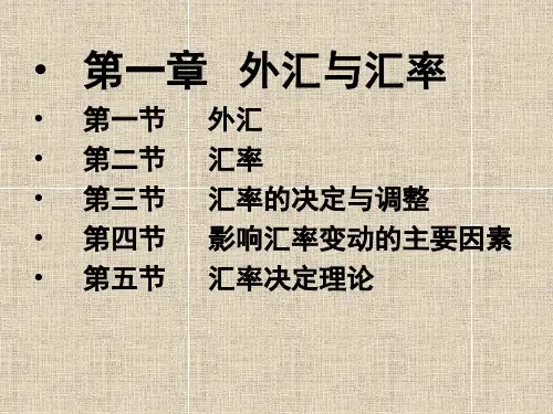 国际金融(第一章)外汇与汇率课件