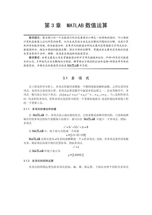 MATLAB数值运算.pdf