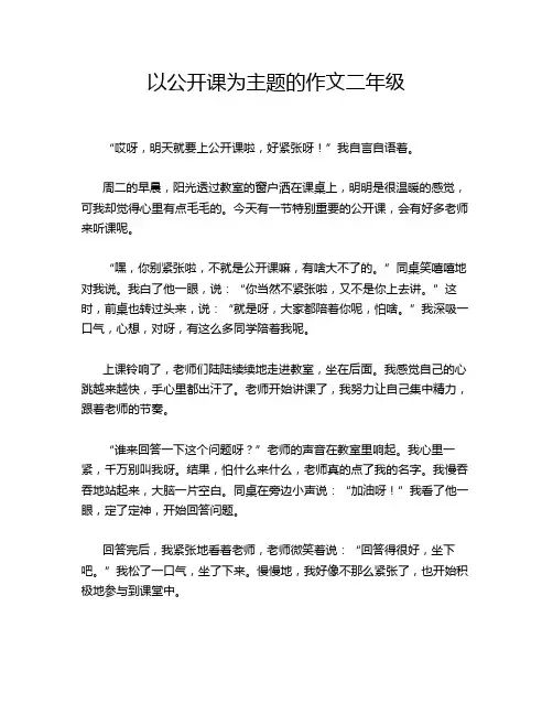 以公开课为主题的作文二年级