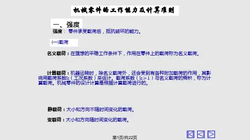 机械零件设计概述PPT课件
