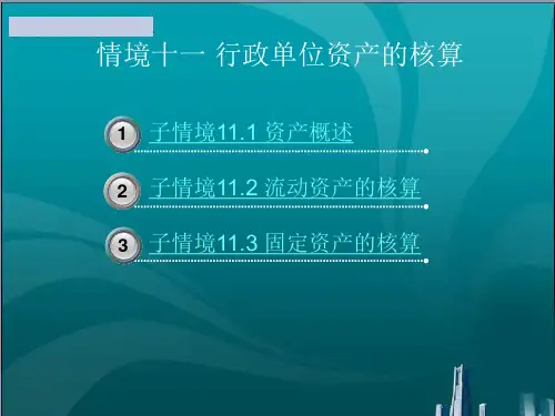 行政单位 资产的核算