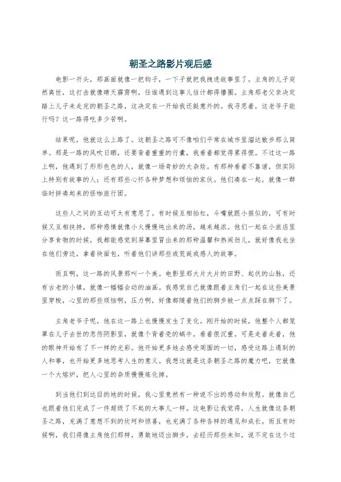 朝圣之路影片观后感