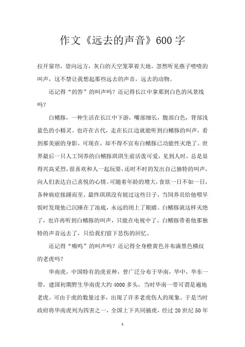 作文《远去的声音》600字