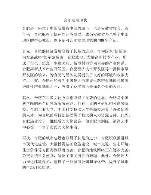 合肥发展现状