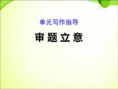 《审题立意》PPT课件