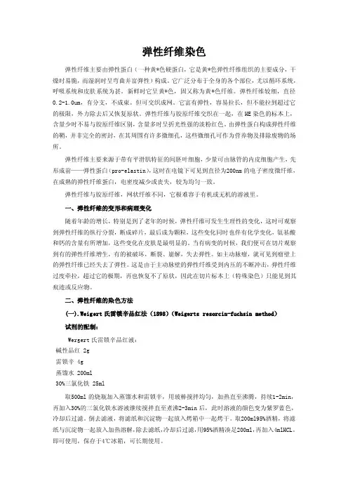 弹性纤维染色