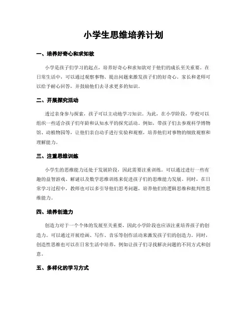 小学生思维培养计划