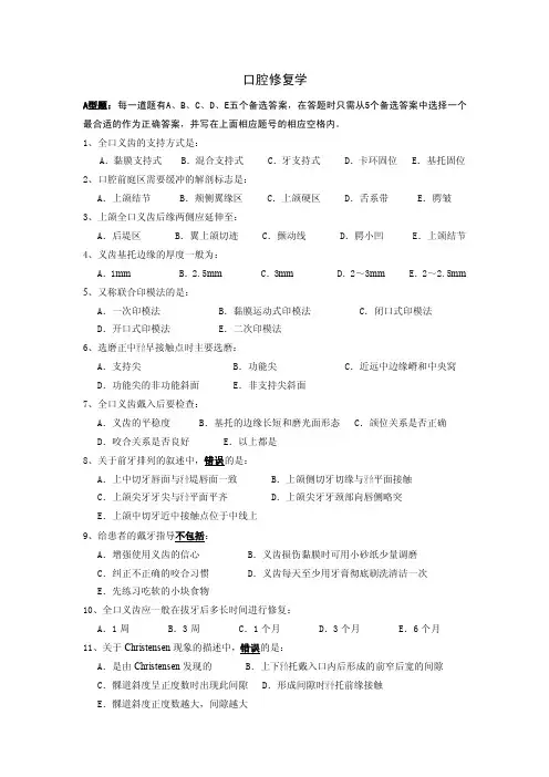口修——精选推荐