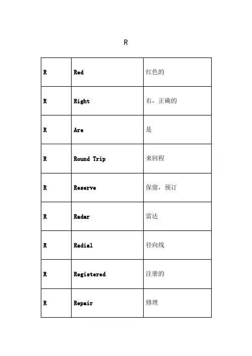 民航专业词汇缩写 