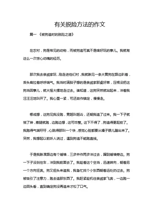 有关脱险方法的作文
