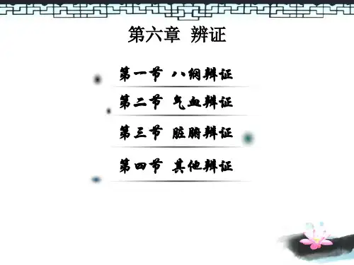 中医诊疗基础辨证课件