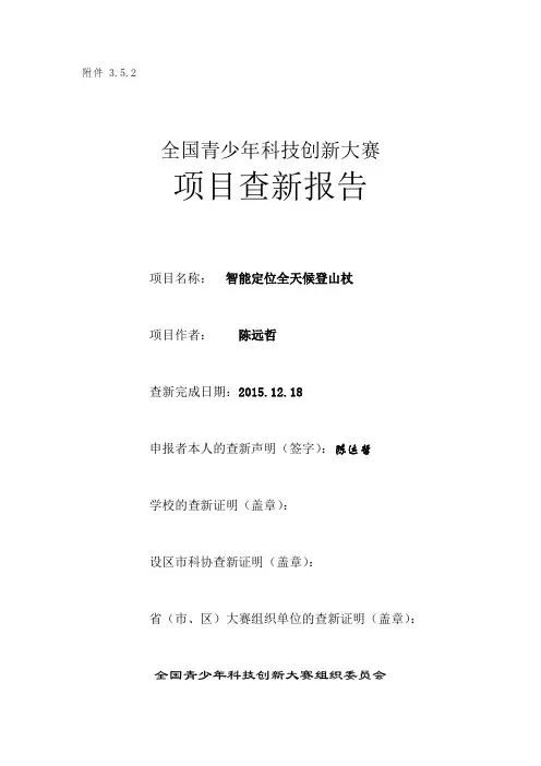 项目查新报告