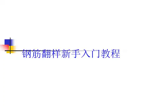 钢筋翻样新手入门教程培训课件