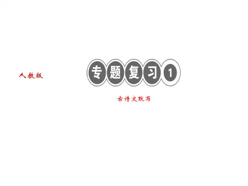 秋人教部编版(玉林)七年级语文上册习题课件：专题复习1 (共11张PPT)