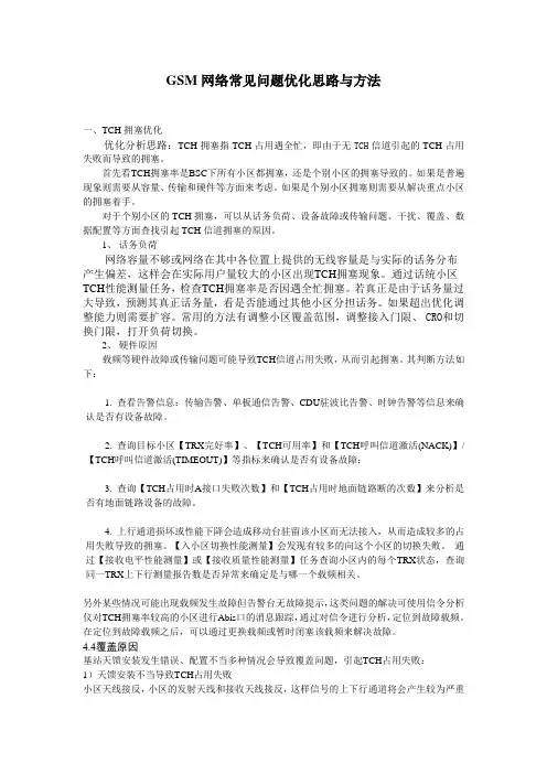 GSM网络优化思路与方法