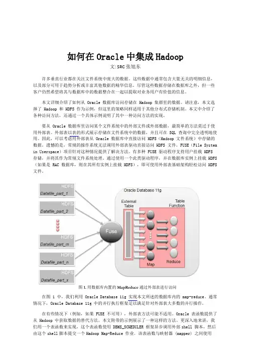 如何在Oracle中集成Hadoop