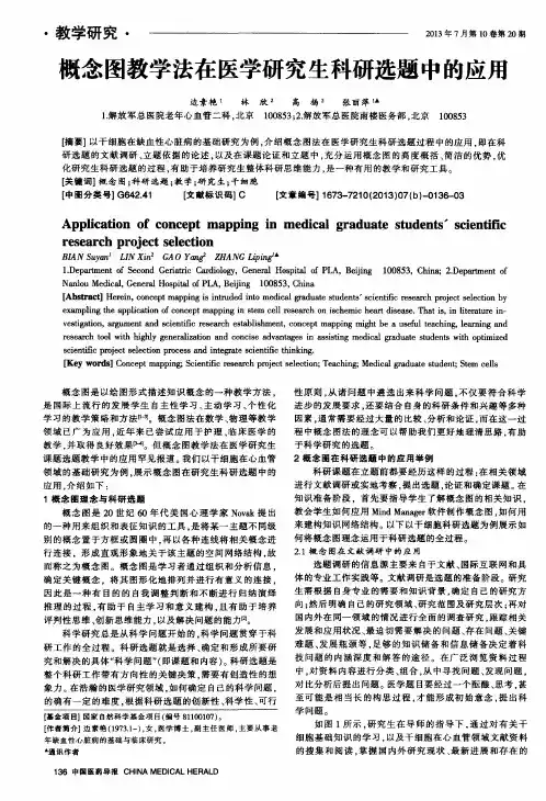 概念图教学法在医学研究生科研选题中的应用
