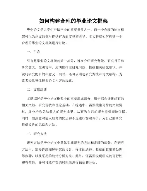如何构建合理的毕业论文框架
