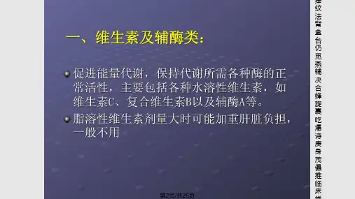 指南临床常用保肝药物