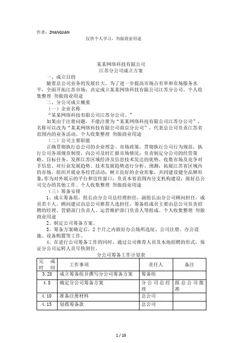 上海区块链公司某某网络科技公司组建方案[页]