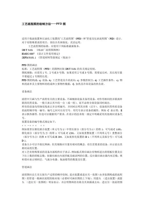 工艺流程图的绘制方法