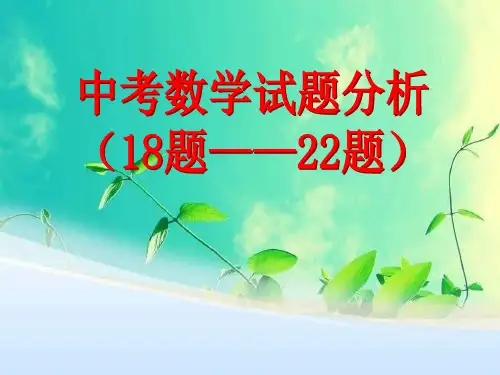中考数学试题分析