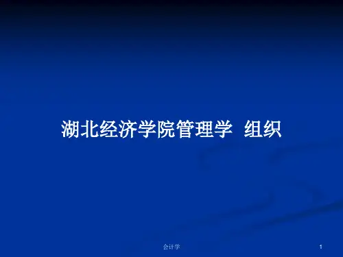 湖北经济学院管理学  组织PPT学习教案
