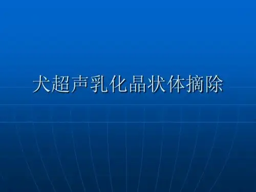 犬白内障手术