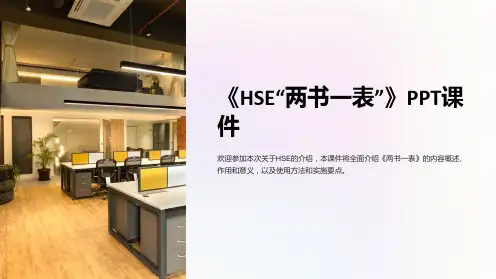 《HSE“两书一表”》课件
