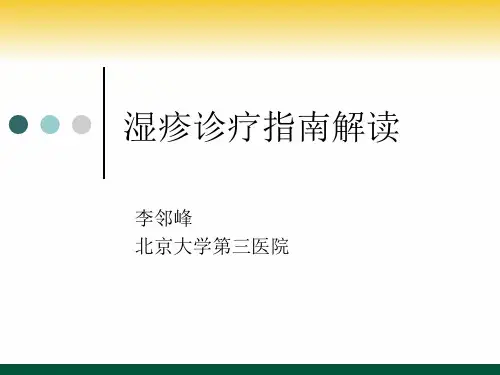 湿疹诊疗指南解读 (最新)