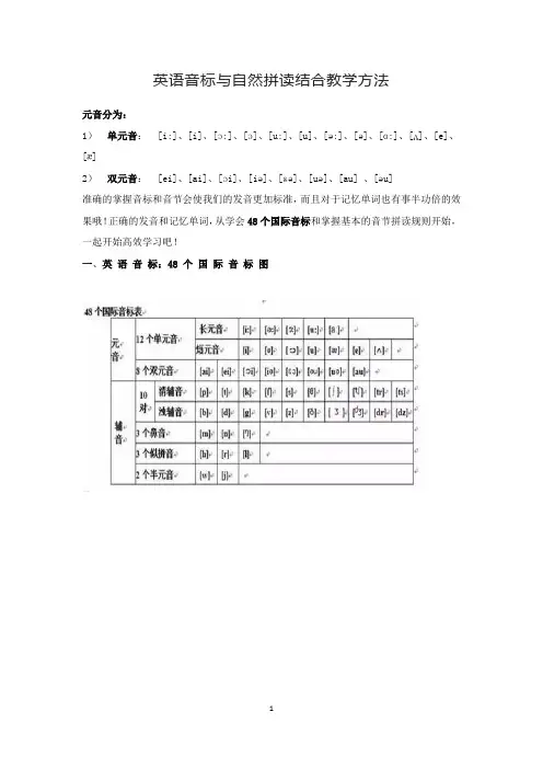 英语音标与自然拼读结合教学方法
