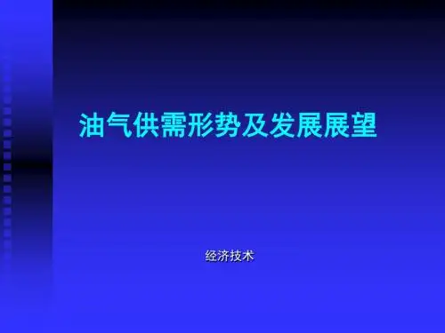 油气供需形势及发展展望