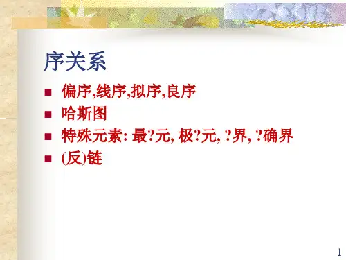 序关系4.1
