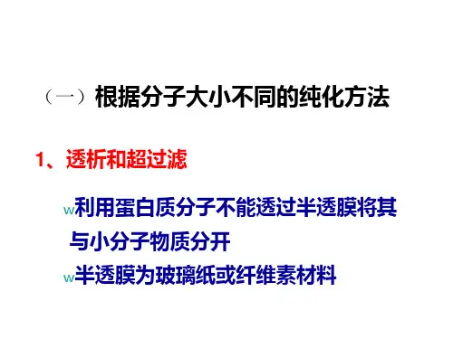蛋白质的分离纯化方法