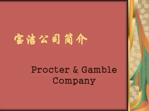 宝洁公司简介