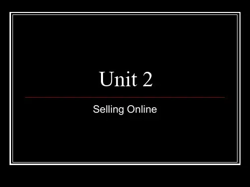 体验商务英语2SellingOnlinePPT课件