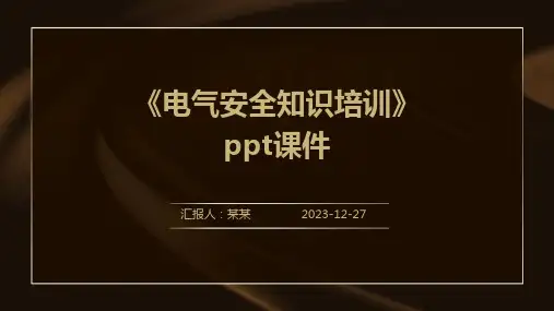 《电气安全知识培训》ppt课件(精)