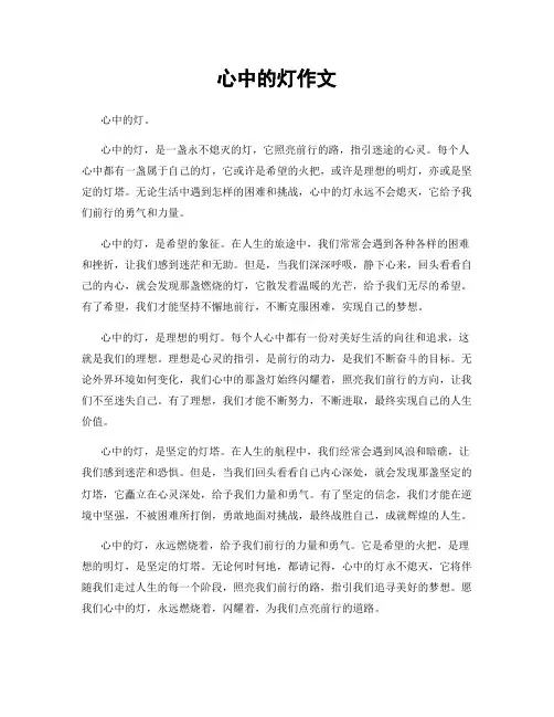心中的灯作文