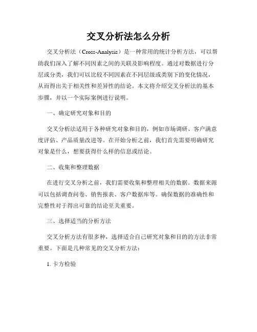 交叉分析法怎么分析