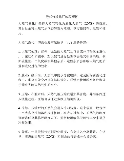 天然气液化厂流程概述