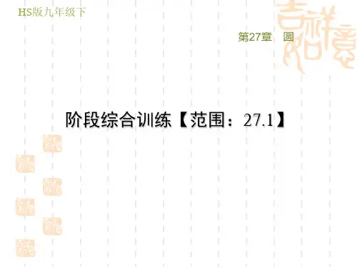华师版九年级下册数学第27章 圆 阶段综合训练【范围：27