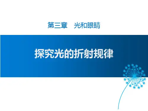 《探究光的折射规律》光和眼睛PPT课件鉴赏