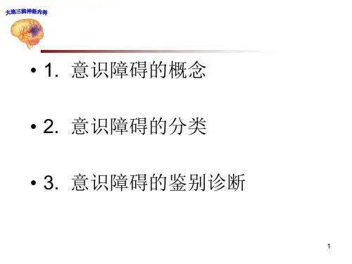 意识障碍的鉴别诊断ppt课件
