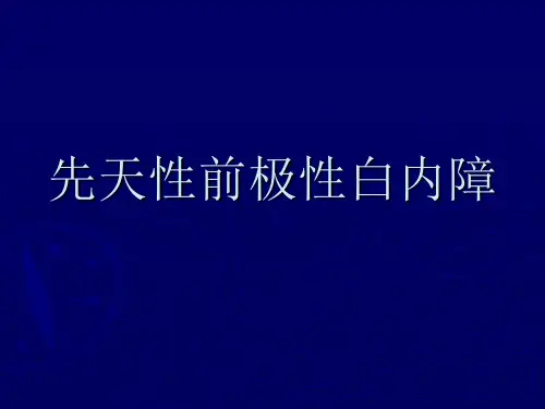 先天性前极性白内障