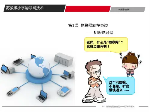 六年级下册信息技术课件第1课《物联网就在身边——初识物联网》｜苏科版新版1 (共12张PPT)