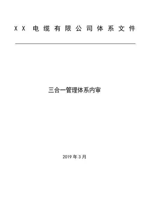 三合一管理体系内审