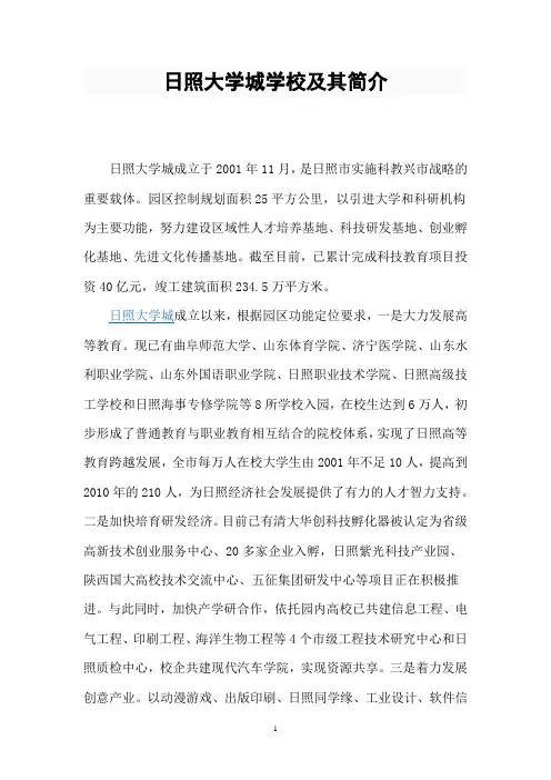日照大学城整体规划