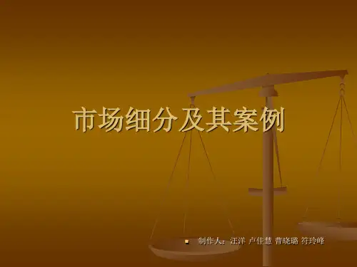 市场细分及其案例