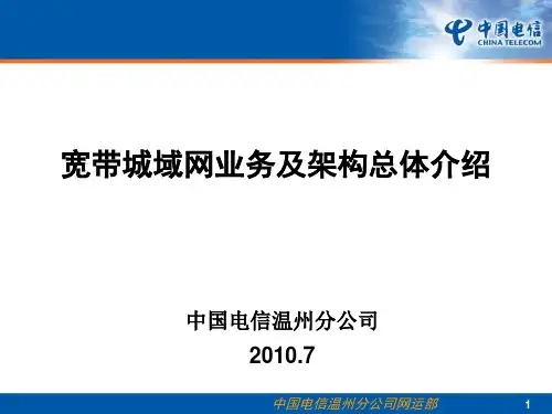宽带城域网业务及架构总体介绍